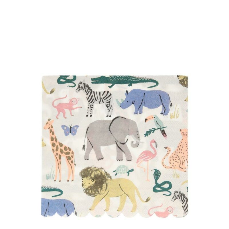 Meri Meri - Safari Animals Large Napkins