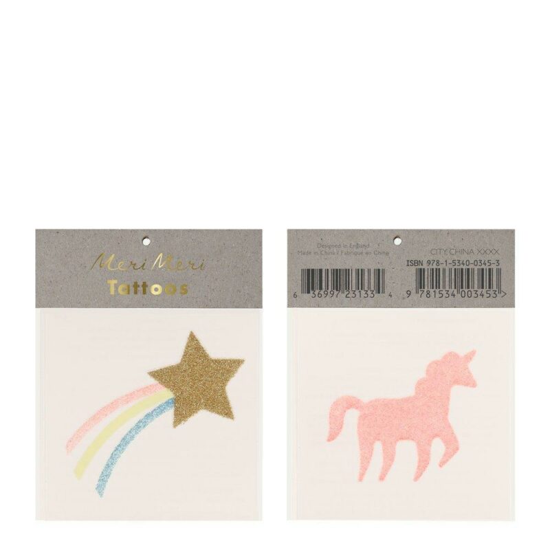 Meri Meri - Star & Unicorn Small Tattoos