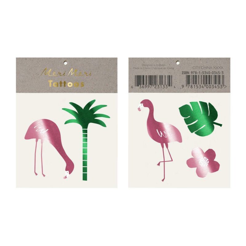 Meri Meri - Tropical Flamingo Tattoo