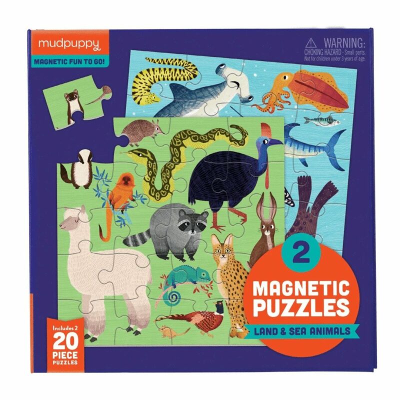 Mudpuppy - Mudpuppy Magnetic Puzzle (Land & Sea Animals)