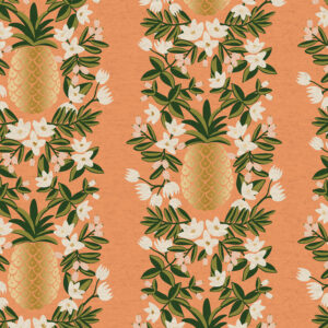 Cotton&Steel - Primavera - Pineapple Stripe - Peach Canvas