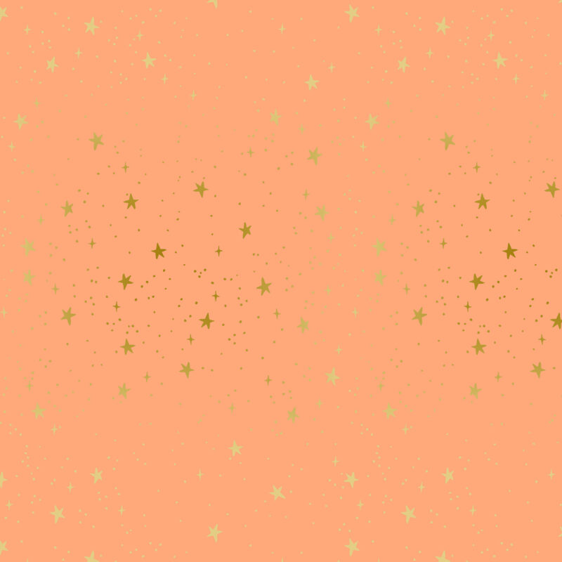 Cotton&Steel - Primavera - Stars - Peach Metallic
