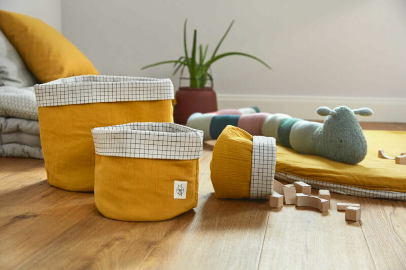 Mittlerer Stoffkorb "Storage Basket" - Mustard – Bild 3