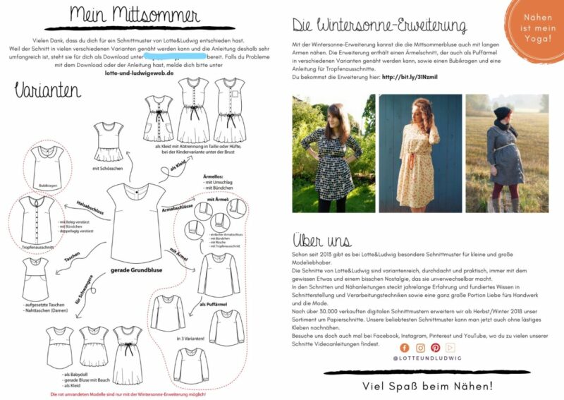 Papierschnittmuster "Bluse und Kleid" - Frauen Gr. 34-52 – Bild 2