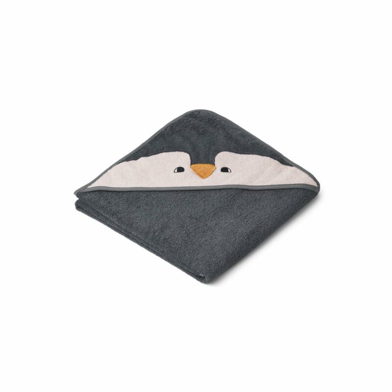 Augusta Hooded Junior Towel - Penguin stone grey