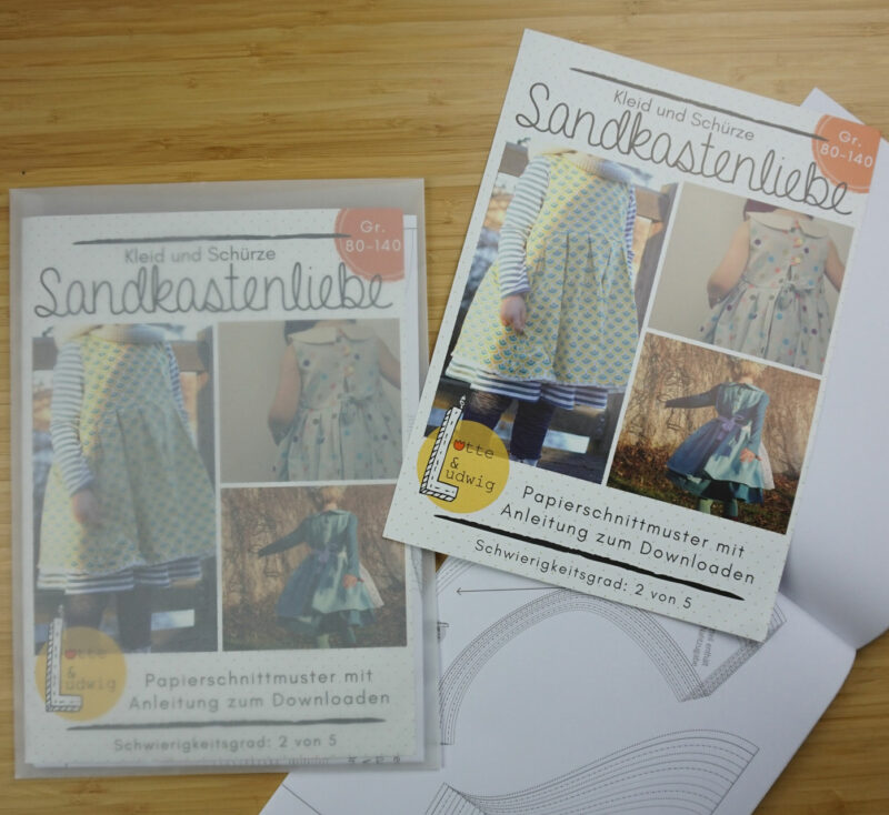 Papierschnittmuster Sandkastenliebe in Gr.80-140 mit Download-Anleitung