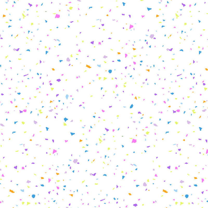 Confetti - Confetti - Multi On White Fabric