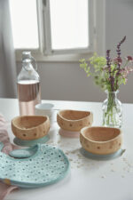 Schale Bambusholz - Bowl, Little Chums Cat