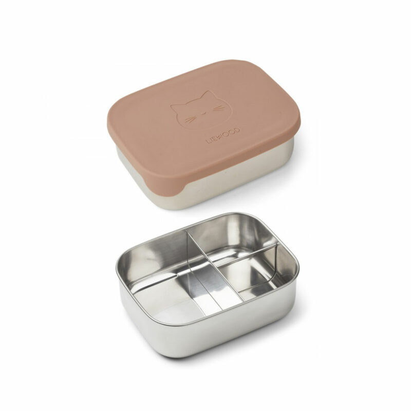 Edelstahl Brotdose "Arthur Lunchbox" - Cat Dark Rose