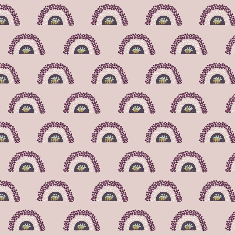 Cotton&Steel - Dusk till Dawn - Flower Hills - Rosetone