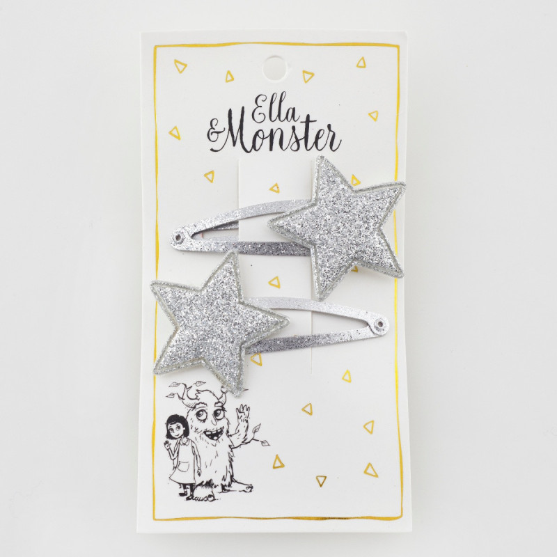 Ella & Monster - Silver Glitter Star Haarspange Ella & Monster - Silver Glitter Star Haarspange