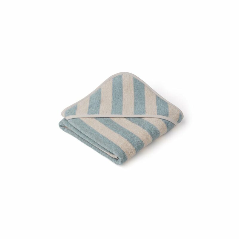 Liewood - Alba hooded baby towel (Sea blue/sandy)