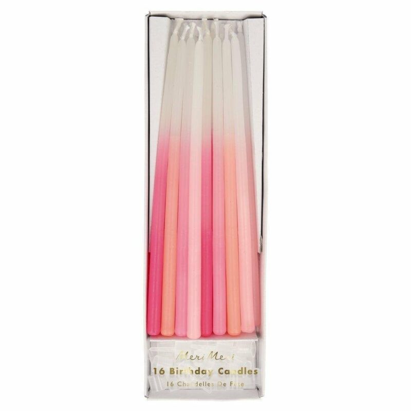 Meri Meri - Dipped Tapered Candles (pink)