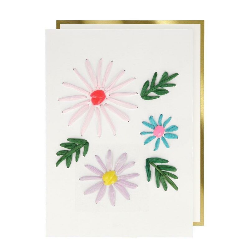 Meri Meri - Raffia Flowers Card