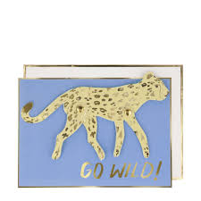 Meri Meri - Running Leopard Card