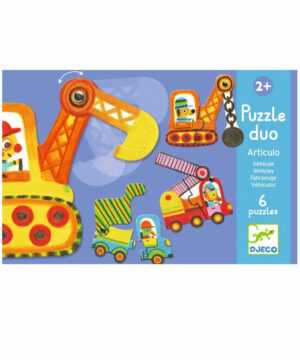 Lernspiel - Puzzle duo/trio: Bewegte Fahrzeuge von DJECO