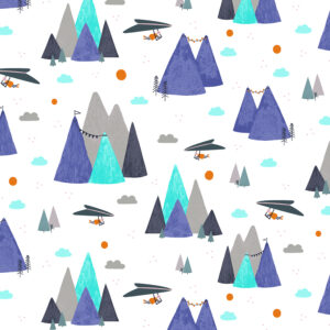 Cotton&Steel - Summer Skies - Mountain Skies - Violet Fabric