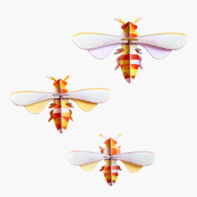 honey bees, set of 3