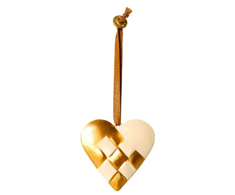 Maileg - Metal Ornament - braided heart