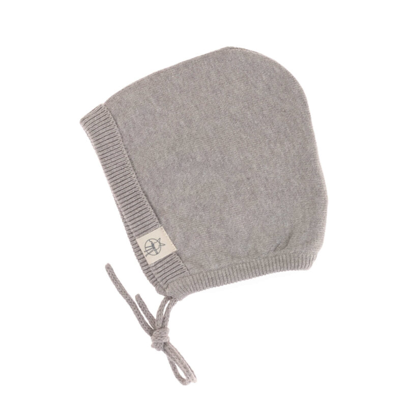 Lässig - Baby Mütze - Knitted cap garden explorer grey (0-2m)