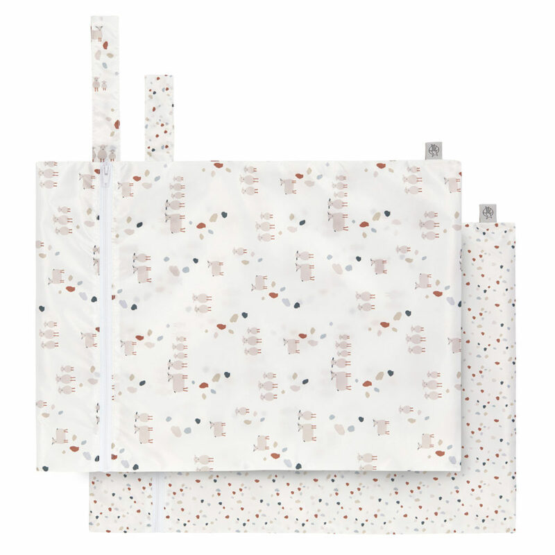 Nasstasche (2 Stk) - Wet Bag, Dots Sheep