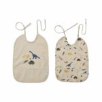 Liewood - Lai Bib 2 Pack - Dino mix Liewood - Lai Bib 2 Pack - Dino mix