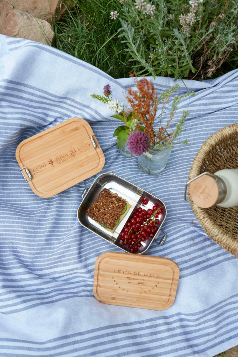 Kinder Brotdose Edelstahl - Lunchbox, Garden Explorer