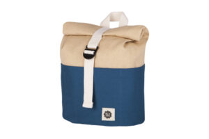 Blafre - roll top backpack 1-4y (navy+beige)