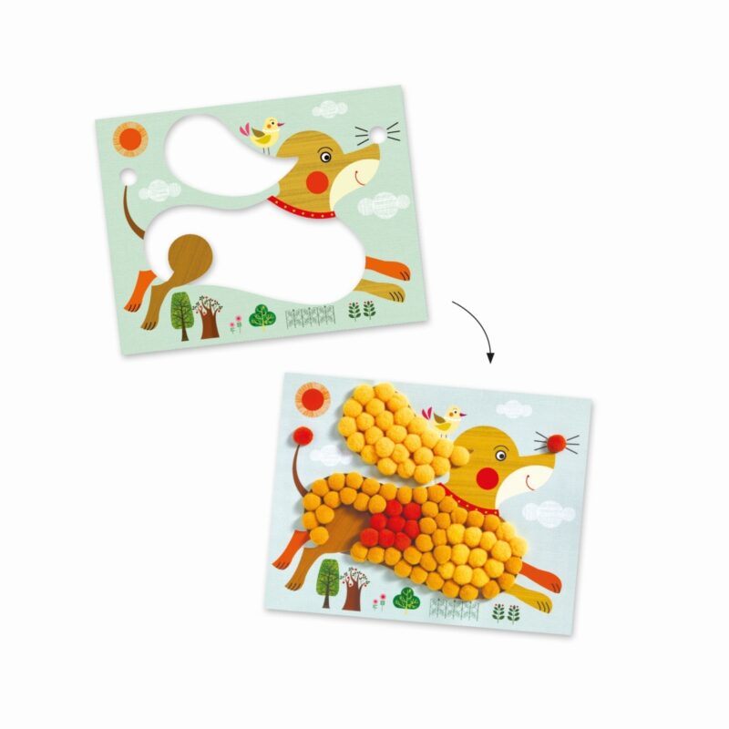 Bastelpackung 3-6: Hunde von DJECO