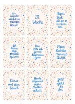 Meilensteinkarten zur Schwangerschaft *Ein Wunder im Bauch* mit Blumen Normaler Preis