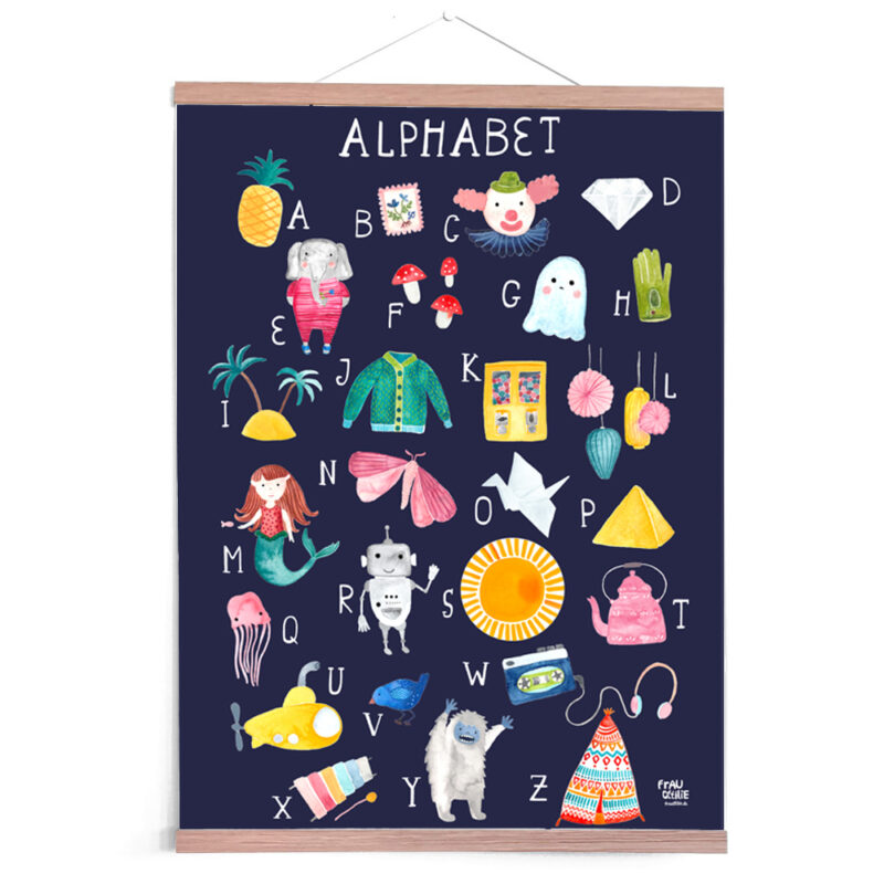 Frau Ottilie - ABC-Poster schwarz
