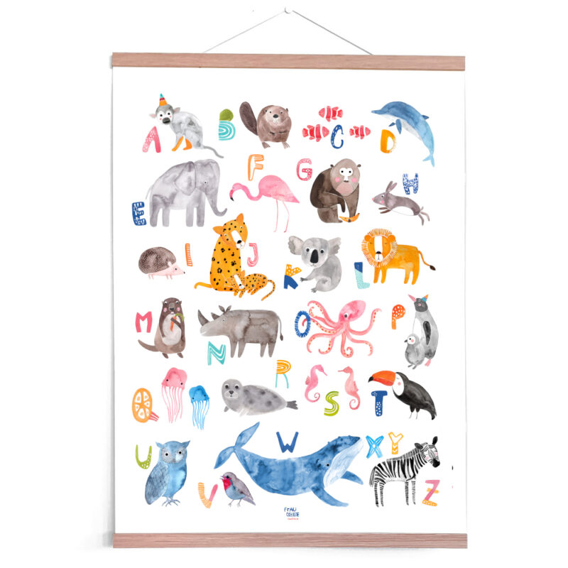 Frau Ottilie - ABC-Poster Tiere