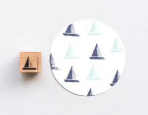 Perlenfischer - Stempel quadratisch (Segelschiff)