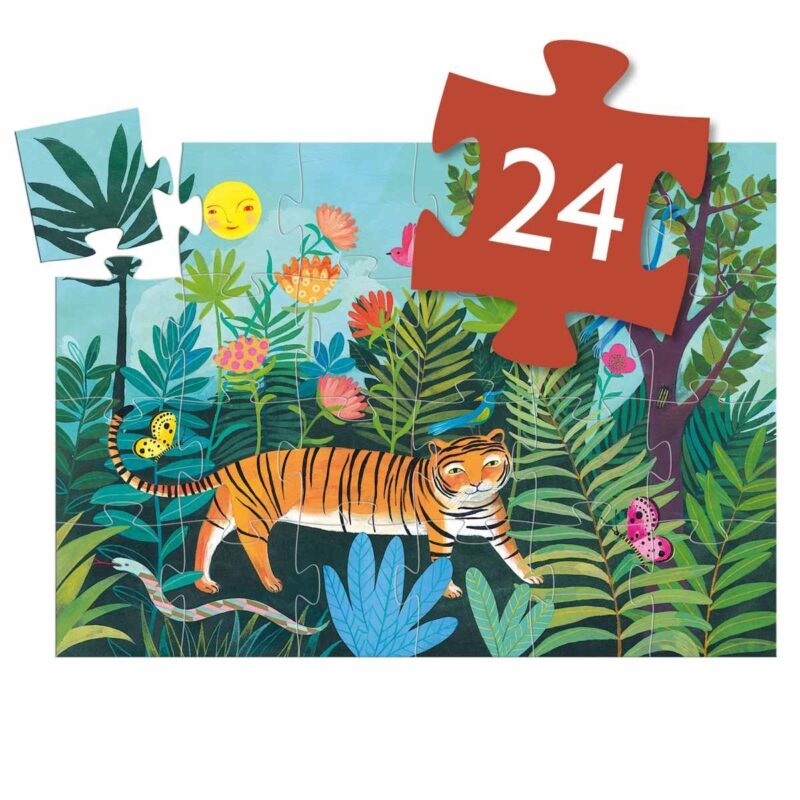 Formen Puzzle: The tiger's walk - 24Stk. * von DJECO