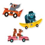 Lernspiele: Puzzle duo/trio: Rennautos von DJECO