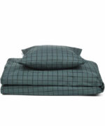 CARL BED LINEN ADULT CHECK/WHALE BLUE-WHALE-BLUE CARL BED LINEN ADULT CHECK/WHALE BLUE