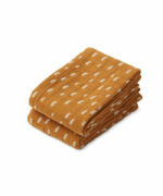 LEWIS MUSLIN CLOTH 2 PACK GRAPHIC STROKE/GOLDEN CARAMEL LEWIS MUSLIN CLOTH 2 PACK GRAPHIC STROKE/GOLDEN CARAMEL