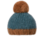 Maileg - Beste Freunde gestrickte Mütze - Petrol/Braun