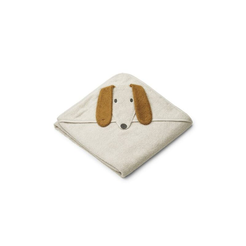 Liewood - Augusta hooded towel - Dog sandy