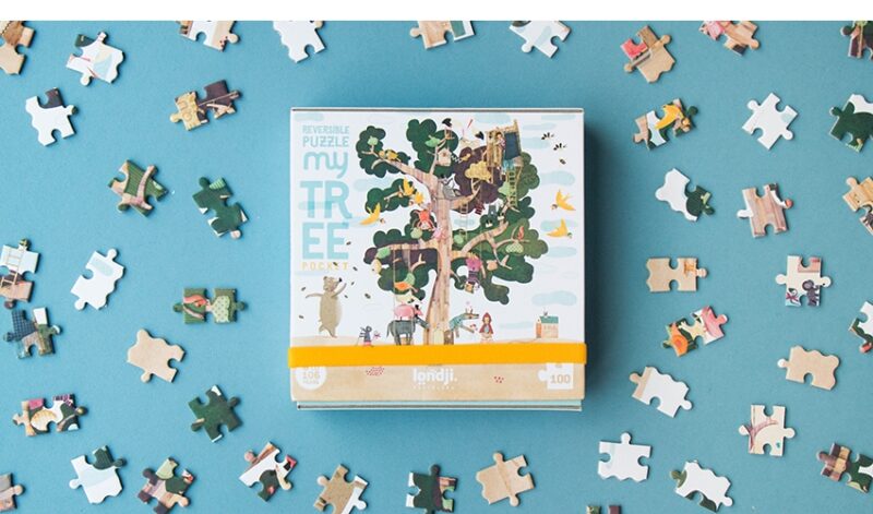Pocket Puzzle "My tree puzzle" - Wendepuzzle mit 2 Szenen – Bild 2