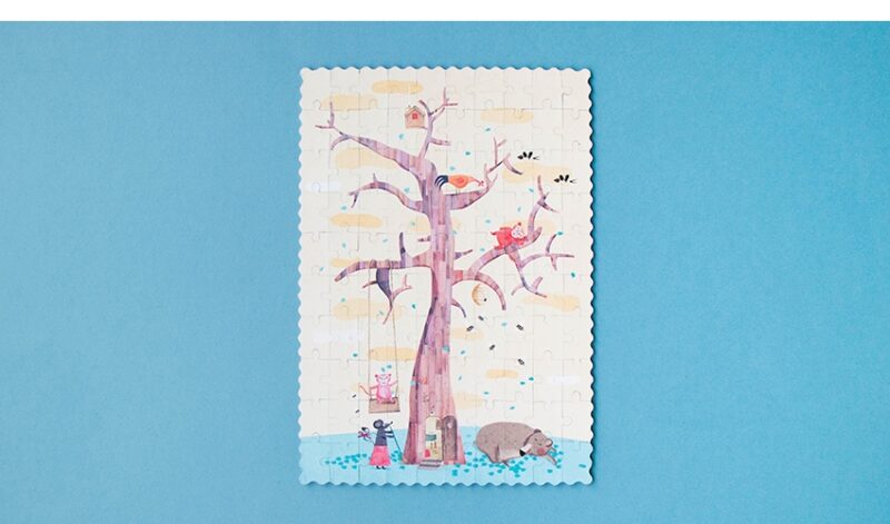Pocket Puzzle "My tree puzzle" - Wendepuzzle mit 2 Szenen – Bild 4