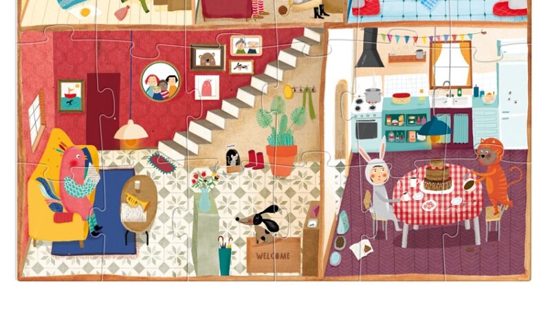 Puzzle "Welcome to my Home" - Wendepuzzle mit 2 Szenen – Bild 3