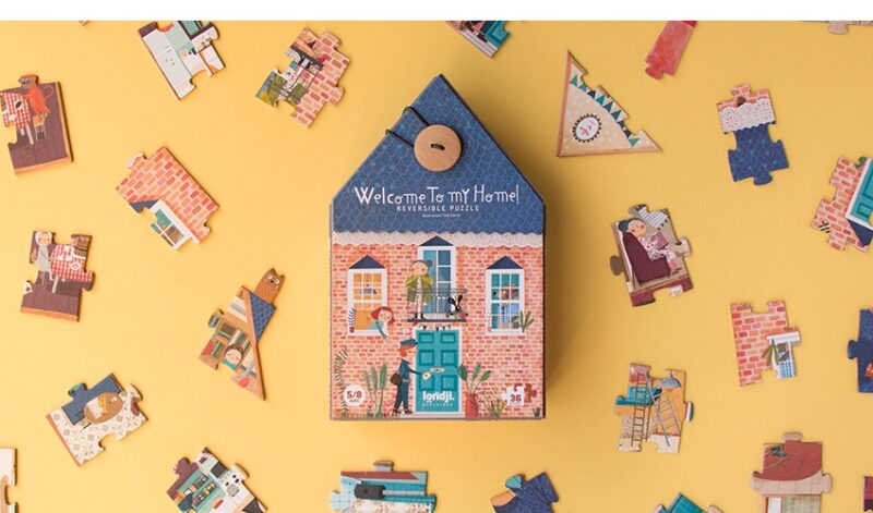 Puzzle "Welcome to my Home" - Wendepuzzle mit 2 Szenen – Bild 2