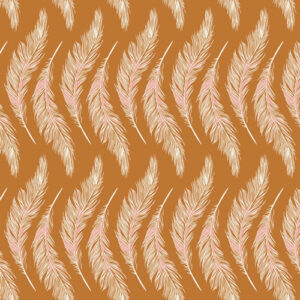 Art Gallery Fabrics - Homebody - Presently Plumes Gold