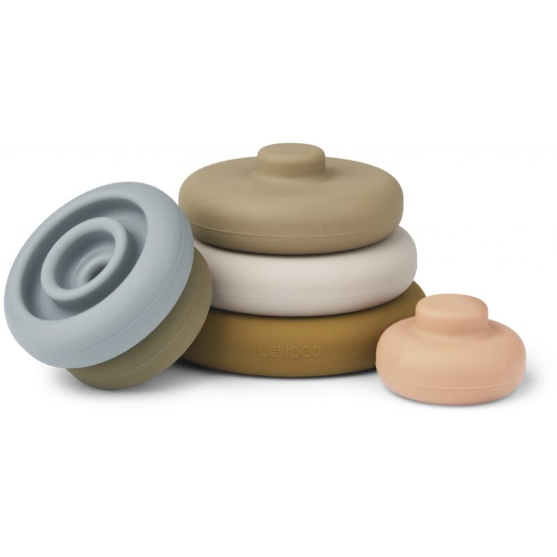 Stapelturm aus Silikon "Dag Stacking Tower " - Khaki Multi Mix – Bild 2