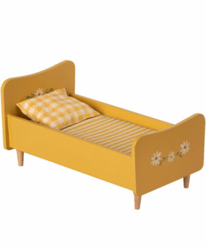 Holz Bett, Mini - Gelb