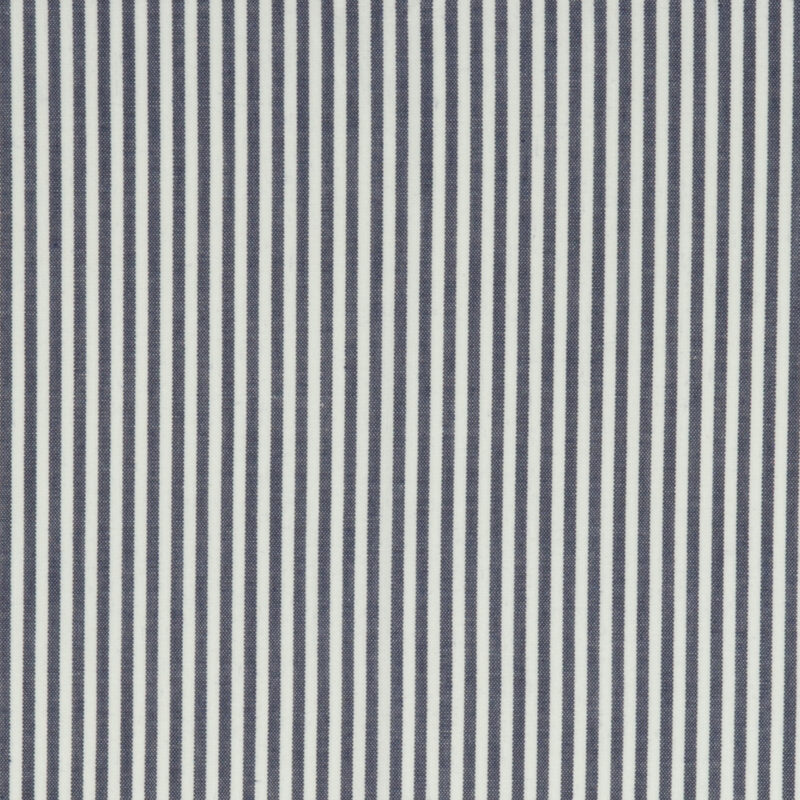 C.Pauli - Popeline fein Stoff - feine Webstreifen - blue print/weiß