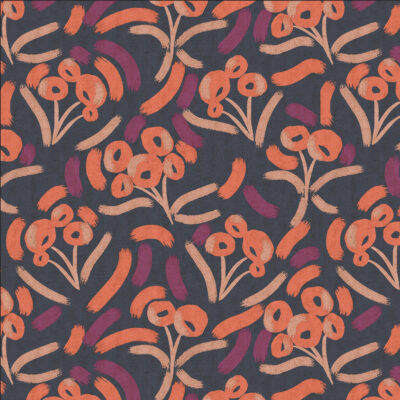 Cotton&Steel Fabrics - Glory - Luella - Blackberry Punch Unbleached Canvas