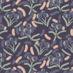 Cotton&Steel Fabrics - Glory - Luella - Sugar Plum Unbleached Canvas