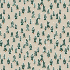 Cotton&Steel Fabrics - Holiday Classics - Fir Trees - Linen
